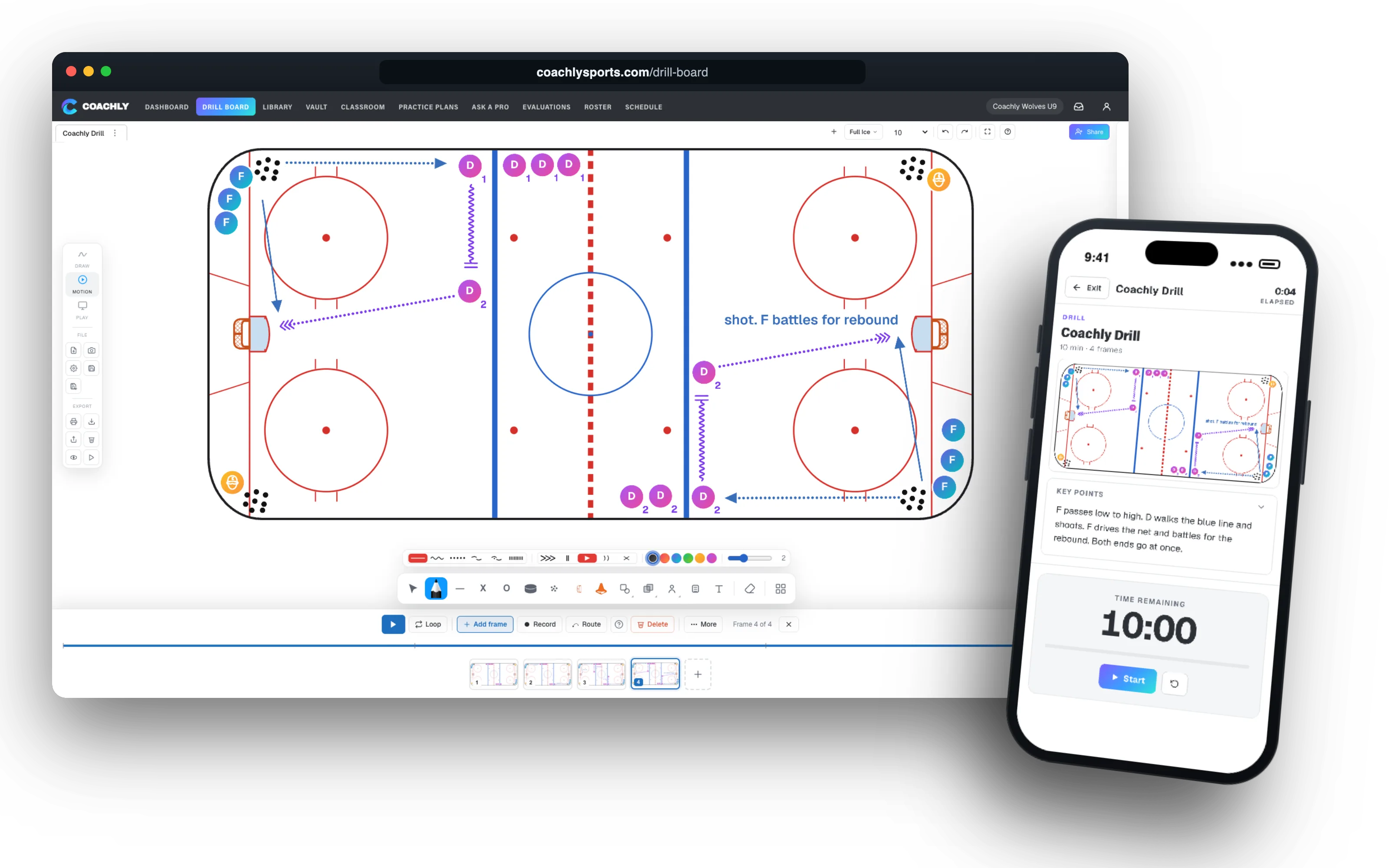 Coachly Draw it on desktop and iPhone