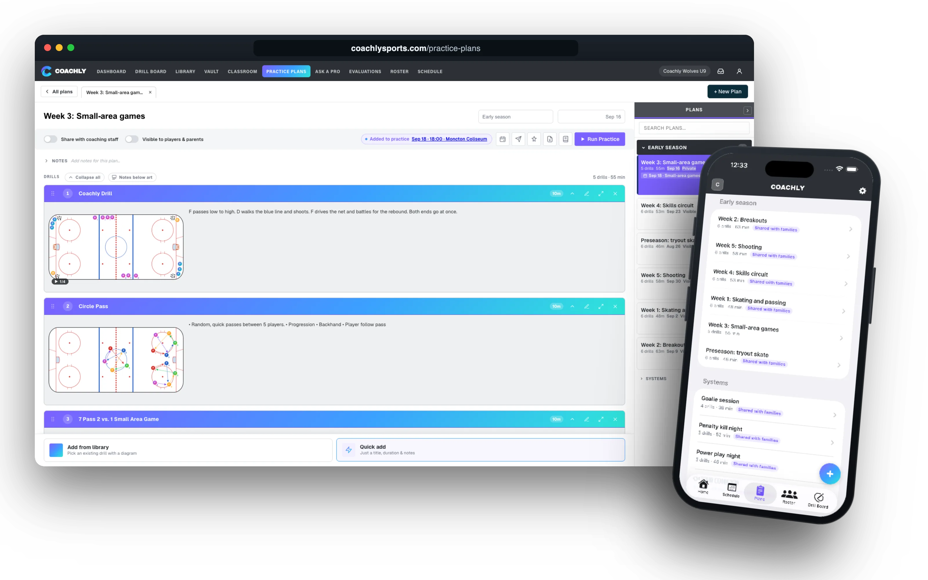Coachly Plan it on desktop and iPhone
